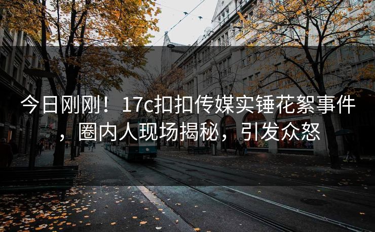 今日刚刚！17c扣扣传媒实锤花絮事件，圈内人现场揭秘，引发众怒