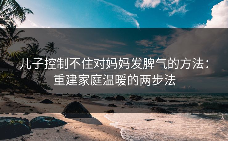 儿子控制不住对妈妈发脾气的方法：重建家庭温暖的两步法