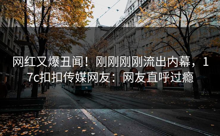 网红又爆丑闻！刚刚刚刚流出内幕，17c扣扣传媒网友：网友直呼过瘾