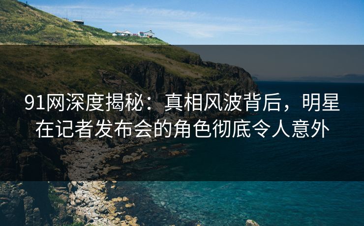 91网深度揭秘：真相风波背后，明星在记者发布会的角色彻底令人意外